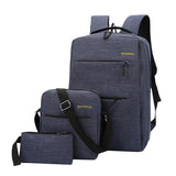 Maxbell Mens Large Capacity Business Backpack with External USB Charging Port Blue