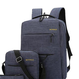 Maxbell Mens Large Capacity Business Backpack with External USB Charging Port Blue