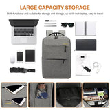 Maxbell Mens Large Capacity Business Backpack with External USB Charging Port Grey