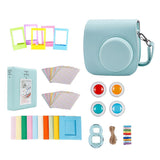 Maxbell For Fujifilm Instax Mini 9 Camera PU Case Filter+Close up Lens Gift Set  ice blue