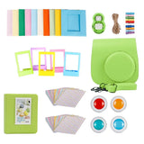 Maxbell For Fujifilm Instax Mini 9 Camera PU Case Filter+Close up Lens Gift Set  lime green