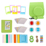 Maxbell For Fujifilm Instax Mini 9 Camera PU Case Filter+Close up Lens Gift Set  lime green