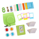 Maxbell For Fujifilm Instax Mini 9 Camera PU Case Filter+Close up Lens Gift Set  lime green