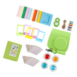 Maxbell For Fujifilm Instax Mini 9 Camera PU Case Filter+Close up Lens Gift Set  lime green