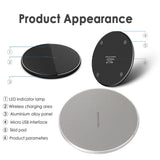 Maxbell Wireless Charger 10W for Samsung Galaxy S9 S8 S8 Plus Note 8 Note 5 S7 Edge Silver