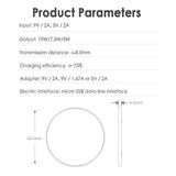 Maxbell Wireless Charger 10W for Samsung Galaxy S9 S8 S8 Plus Note 8 Note 5 S7 Edge Silver