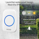 Maxbell Wireless LED Doorbell Waterproof Electric 300m Door Chime Kit US White
