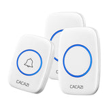 Maxbell Wireless LED Doorbell Waterproof Electric 300m Door Chime Kit US White