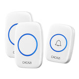 Maxbell Wireless LED Doorbell Waterproof Electric 300m Door Chime Kit US White