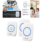 Maxbell Wireless LED Doorbell Waterproof Electric 300m Door Chime Kit US White