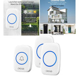 Maxbell Wireless LED Doorbell Waterproof Electric 300m Door Chime Kit US White