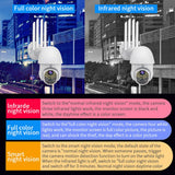 Maxbell 1080P HD Waterproof Outdoor PTZ Wifi Security Camera Night Vision USPlug 16G