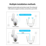 Maxbell 1080P HD Waterproof Outdoor PTZ Wifi Security Camera Night Vision USPlug 16G