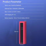 Maxbell Mini Cool Bluetooth Wireless Laser Projection Virtual Keyboard Rose Gold