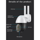 Maxbell 1080P WiFi IP Security PTZ Camera Outdoor Two-Way Audio US Plug