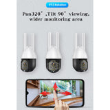 Maxbell 1080P WiFi IP Security PTZ Camera Outdoor Two-Way Audio US Plug