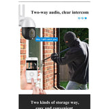 Maxbell 1080P WiFi IP Security PTZ Camera Outdoor Two-Way Audio US Plug