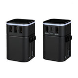 Maxbell Travel Adapter International Power Charger Plug Converter 2-USB Type-C Black