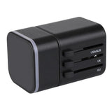 Maxbell Travel Adapter International Power Charger Plug Converter 2-USB Type-C Black