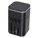 Maxbell Travel Adapter International Power Charger Plug Converter 2-USB Type-C Black