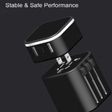 Maxbell Travel Adapter International Power Charger Plug Converter 2-USB Type-C Black