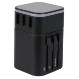 Maxbell Travel Adapter International Power Charger Plug Converter 2-USB Type-C Black