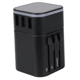 Maxbell Travel Adapter International Power Charger Plug Converter 2-USB Type-C Black