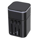 Maxbell Travel Adapter International Power Charger Plug Converter 2-USB Type-C Black