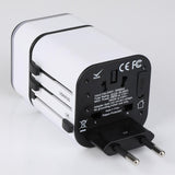 Maxbell Travel Adapter International Power Charger Plug Converter 2-USB Type-C White