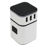 Maxbell Travel Adapter International Power Charger Plug Converter 2-USB Type-C White