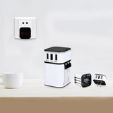 Maxbell Travel Adapter International Power Charger Plug Converter 2-USB Type-C White