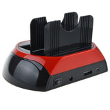 Maxbell HDD Docking Base SATA IDE Dual USB 2.0 Clone Hard Drive Card Reader AU plug