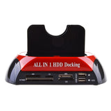 Maxbell HDD Docking Base SATA IDE Dual USB 2.0 Clone Hard Drive Card Reader AU plug