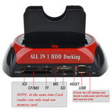 Maxbell HDD Docking Base SATA IDE Dual USB 2.0 Clone Hard Drive Card Reader AU plug