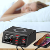 Maxbell QC 3.0 Charging 8-USB Ports Dock Station Qi Wireless Fast Charger AU Plug