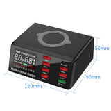 Maxbell QC 3.0 Charging 8-USB Ports Dock Station Qi Wireless Fast Charger AU Plug