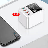 Maxbell QC 3.0 Multi-Port USB Charger 30W Fast Charging LED Display UK Plug