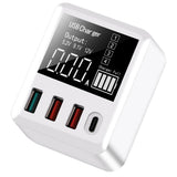 Maxbell QC 3.0 Multi-Port USB Charger 30W Fast Charging LED Display UK Plug