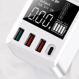 Maxbell QC 3.0 Multi-Port USB Charger 30W Fast Charging LED Display UK Plug