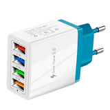 Maxbell USB Power Adapter Home Wall Charger EU Plug for Phones Charger Light Blue