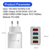 Maxbell USB Power Adapter Home Wall Charger EU Plug for Phones Charger Light Blue