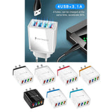 Maxbell USB Hub Wall Charger Power Adapter US Plug Charging Block Black