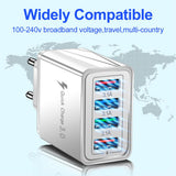 Maxbell USB Hub Wall Charger Power Adapter US Plug Charging Block Black