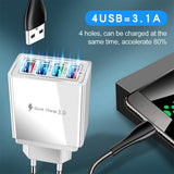 Maxbell USB Hub Wall Charger Power Adapter US Plug Charging Block Black