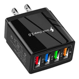 Maxbell USB Hub Wall Charger Power Adapter US Plug Charging Block Black
