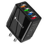 Maxbell USB Hub Wall Charger Power Adapter US Plug Charging Block Black