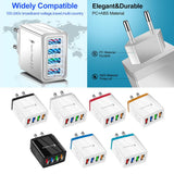Maxbell USB Hub Wall Charger Power Adapter US Plug Charging Block Black