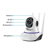 Maxbell Three-antenna Wireless HD 720P WiFi Indoor IP Camera Home Security IR Webcam