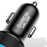 Maxbell 3A Mini Dual USB Phone Car Charger Adapter Quick Charge Black