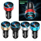 Maxbell 3A Mini Dual USB Phone Car Charger Adapter Quick Charge Black